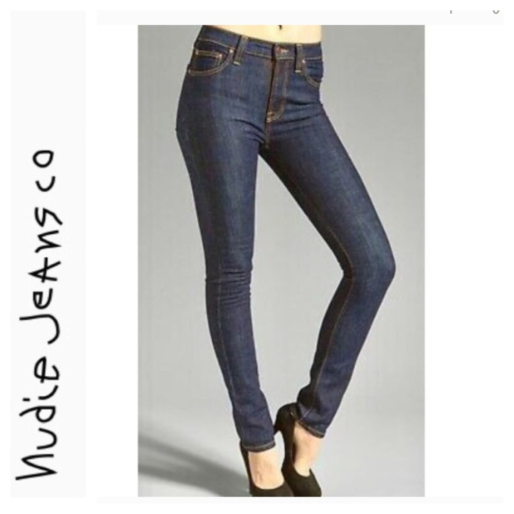 Nudie Jeans High Kai In Rinsed Skinny Size 24 Gem